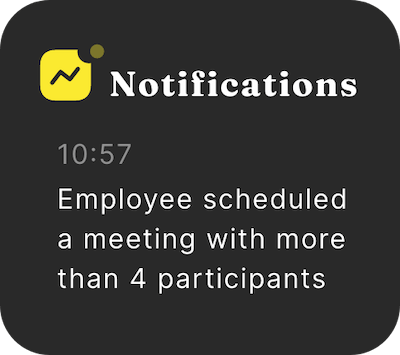 Notification about a new scheduled meeting in Meeting Minutes dashboard